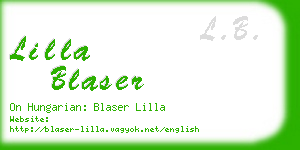 lilla blaser business card